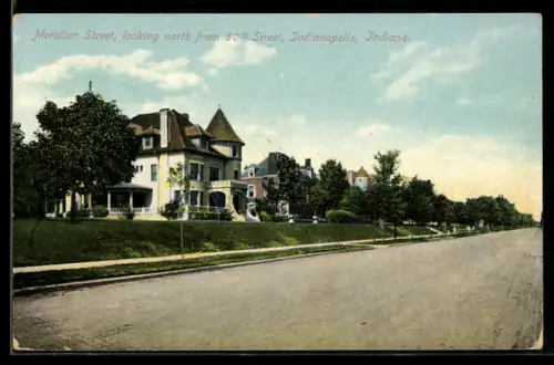 AK Indianapolis, IN, Meridian Street, looking north from 30th Street
