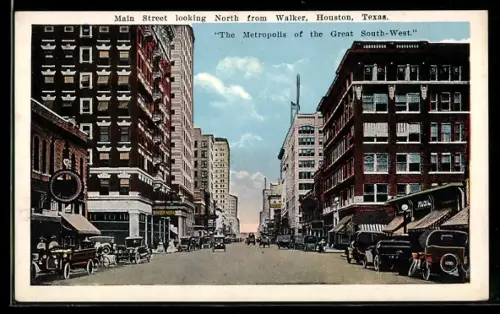 AK Houston, TX, Main Street looking North from Walker