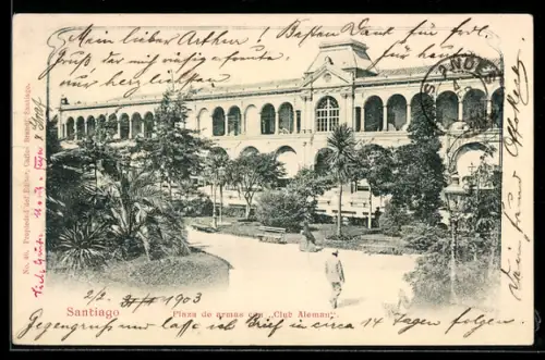 AK Santiago, Plaza de armas con Club Aleman