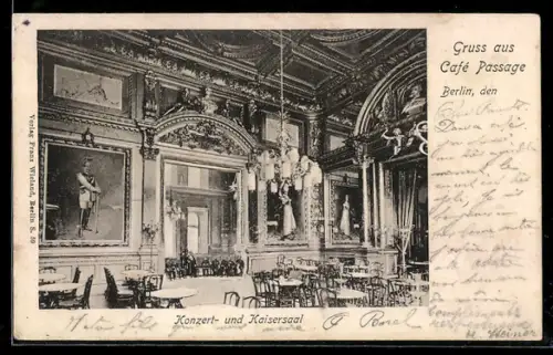 AK Berlin, Café Passage, Konzert- und Kaisersaal