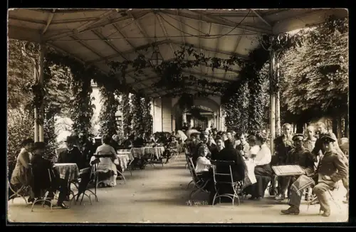 AK Bad Brückenau, Militärgenesungsheim, Terrasse