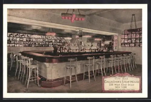 AK New York, NY, The Bar, Gallagher`s Steak House 228 West 52nd Street