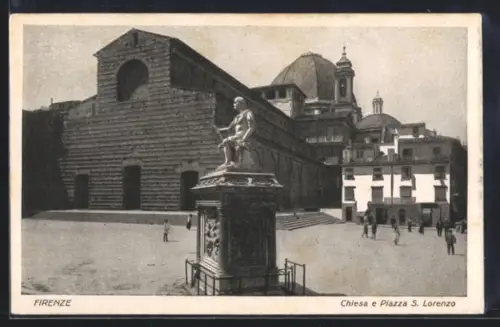 AK Firenze, Chiesa e Piazza S. Lorenzo