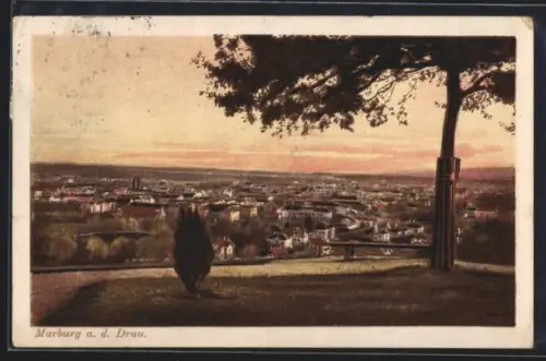 AK Marburg a. d. Drau., Panorama der Stadt