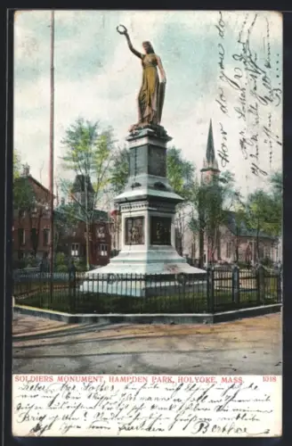 AK Holyoke, MA, Soldiers Monument, Hampden Park