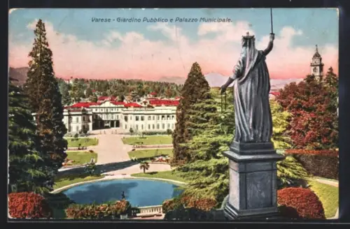 AK Varese, Giardino Pubblico e Palazzo Municipale