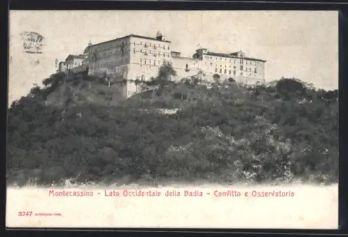 AK Montecassino, Lato Occidentale della Badia, Convitto e Osservatorio