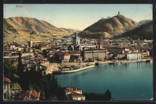 AK Como, Ortsansicht am Comer See