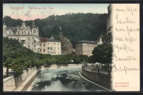 AK Karlsbad, Partie an der Tepl