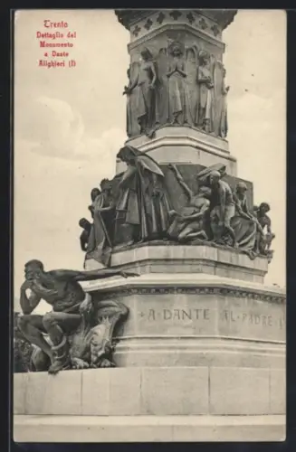 AK Trento, Dettaglio del Monumento a Dante Alighieri
