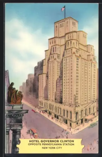 AK New York City, NY, Hotel Governor Clinton Opposite Pennsylvania Station