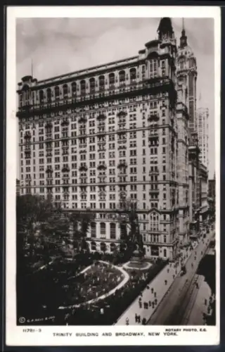 AK New York, NY, Trinity Building and Broadway