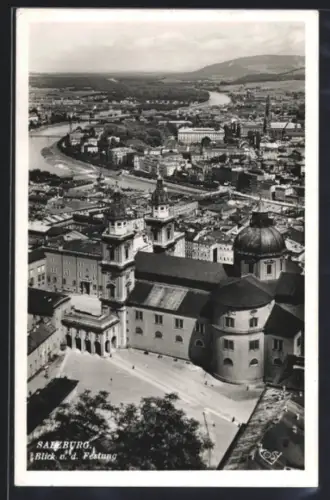 AK Salzburg, Blick v. d. Festung
