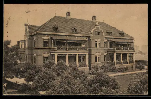 AK Britz, Kreiskrankenhaus, Pavillon für Privatkranke mit idyllischer Gartenanlage