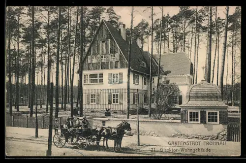 AK Berlin-Frohnau, Partie am 21. Direktor-Wohngebäude
