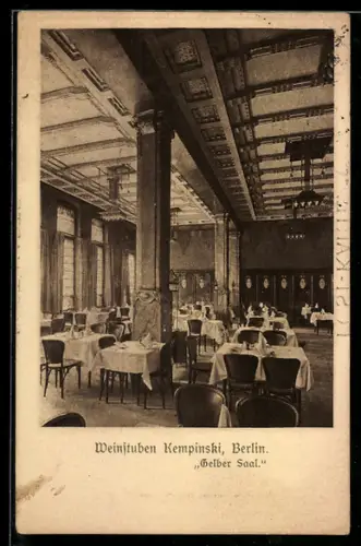 AK Berlin, Weinstuben Kempinski Gelber Saal