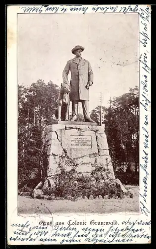 AK Berlin-Grunewald, Otto von Bismarck-Denkmal