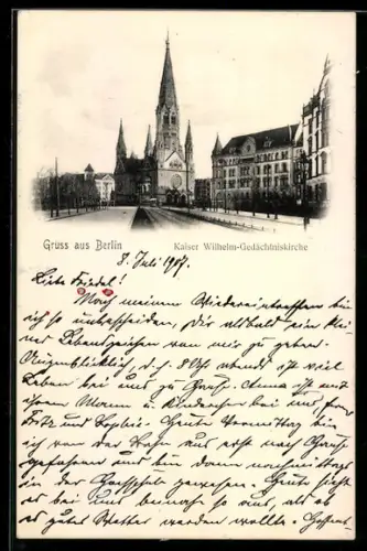 AK Berlin-Charlottenburg, Kaiser Wilhelm-Gedächtniskirche