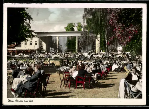 AK Berlin-Gatow, Haus Carow am See, Gartenrestaurant