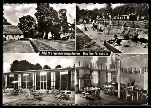 AK Berlin-Kladow, Müttergenesungsheim, Garten, Spielplatz, Speisesaal