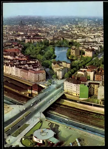 AK Berlin-Charlottenburg, Blick vom Funkturm auf den Lietzensee
