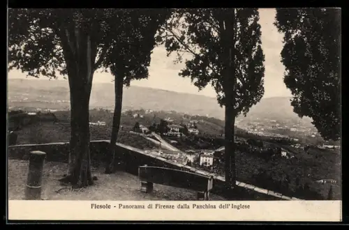 AK Fiesole, Panorama di Firenze dalla Panchina dell` Inglese