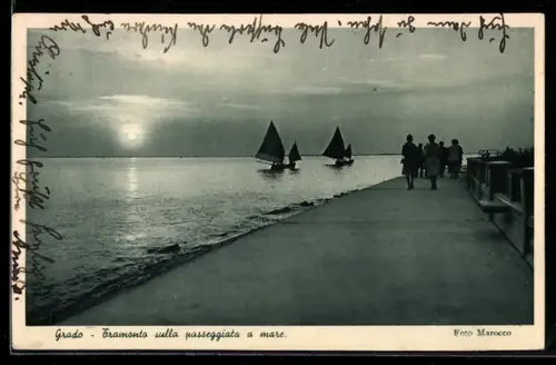 AK Grado, Tramonto sulla passeggiata a mare