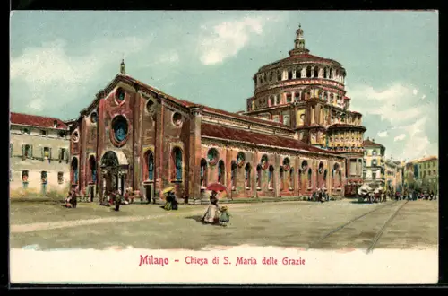 Lithographie Milano, Chiesa di S. Maria delle Grazie