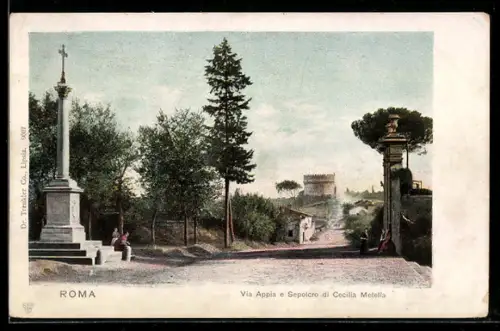 AK Roma, Via Appia e Sepolcrio di Cecilia Metella