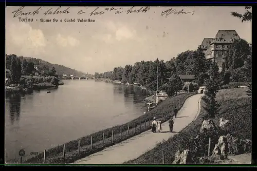 AK Torino, Fiume Po e Castel Valentino