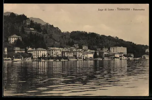 AK Tremezzo, Panorama vom Lago di Como aus