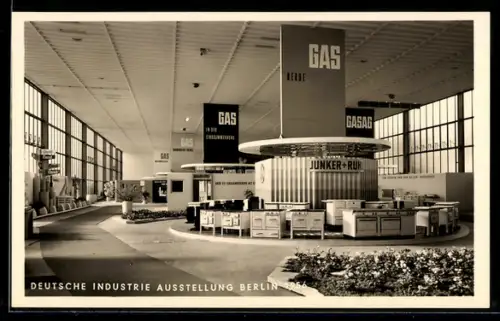 AK Berlin, Deutsche Industrie-Ausstellung 1956, Messehalle Gas