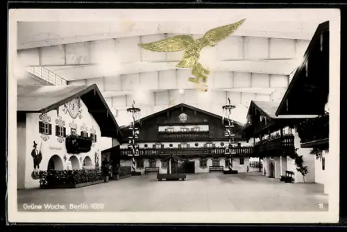 AK Berlin, Grüne Woche 1939, Gasthaus Ratsschänke, Luftwaffen-Adler mit 