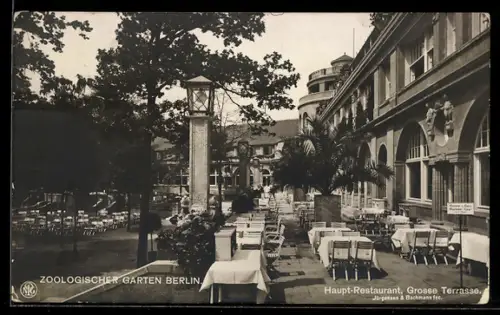 AK Berlin-Tiergarten, Zoologischer Garten, Haupt-Restaurant, die Grosse Terrasse