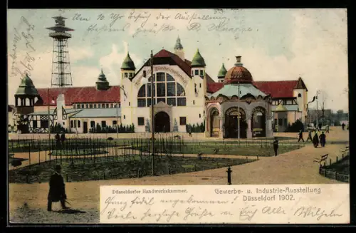 AK Düsseldorf, Gewerbe- & Industrie Ausstellung 1902, Düsseldorfer Handwerkskammer