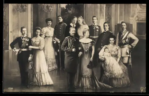 AK Kaiser Wilhelm II. mit Familie