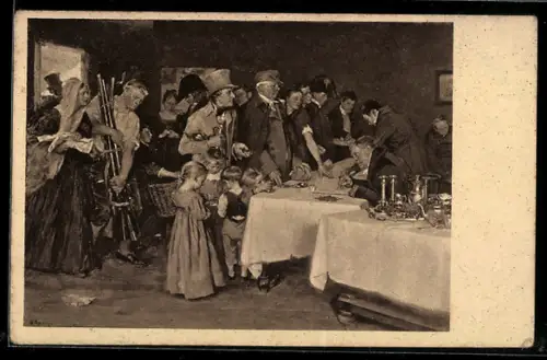 AK Gold gab ich für Eisen!, Volksopfer 1813, Sammelstelle