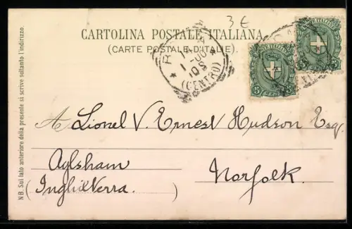 Lithographie Roma, Tempio della Fortuna e casa del Cola di Rienzo