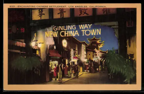 AK Los Angeles, CA, Enchanting Chinese Settlement