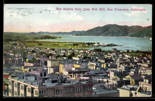 AK San Francisco, CA, the Golden Gate from Nob Hill