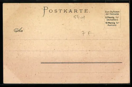 Künstler-AK C.Biese: St. Goar, Ruine Rheinfels