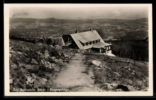 AK Alte Schlesische Baude im Riesengebirge