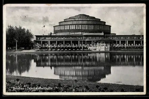 AK Breslau, Blick zur Jahrhunderthalle