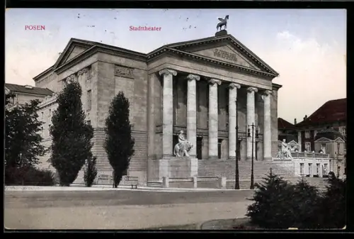 AK Posen / Poznan, Partie am Stadttheater