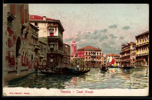 Lithographie Venezia, Canal Gande