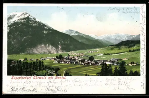 AK Ehrwald, Ortsansicht mit Daniel