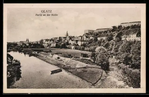 AK Glatz, Ortspartie an der Neisse