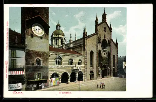 AK Como, il Duomo mit Leuten