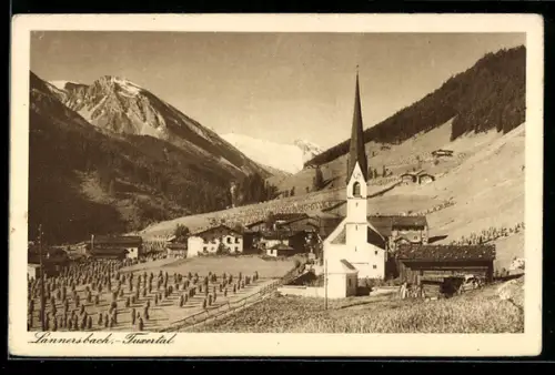 AK Tux, Lanersbach mit Kirche