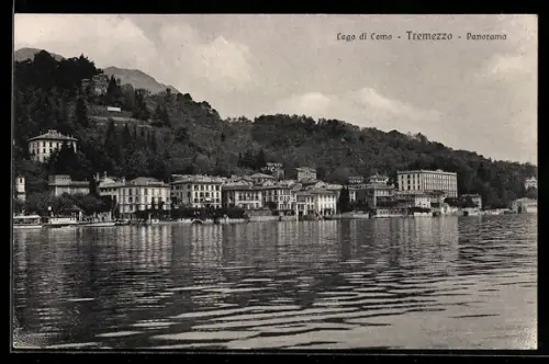 AK Tremezzo, Panorama vom Lago di Como aus